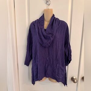 dairi fashion purple cowl neck tunic Purple Cowl Neck Top